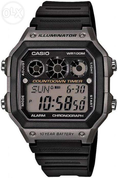 CASIO AE-1300WH Męski Czarny Zegarek Na Rękę