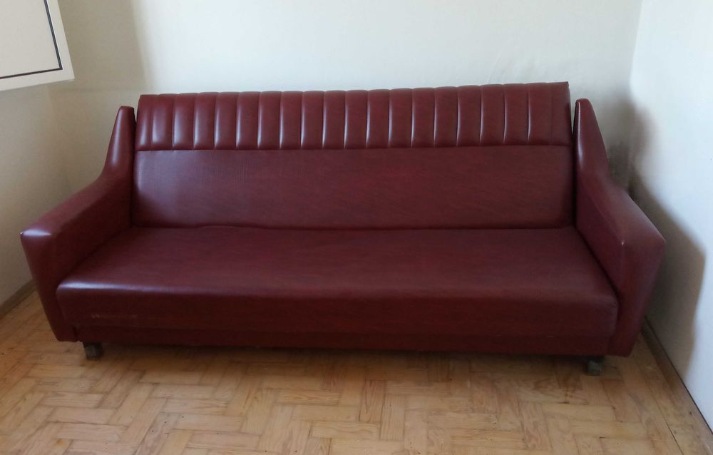 Sofá Napa Tailfin Reclinável Meados do Século XX Vintage Man Cave