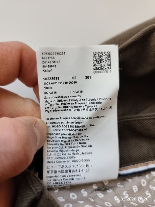 Hugo Boss spodnie Chino męskie