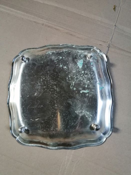 Ozdoba paterka talerzyk stal