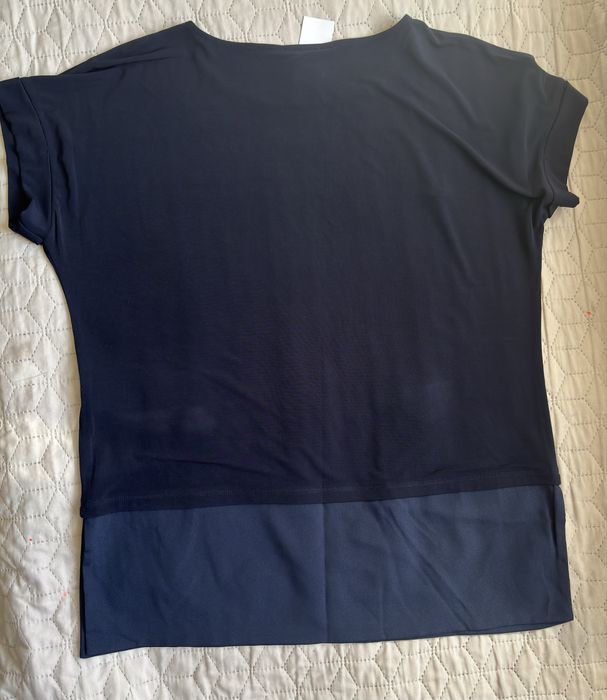 Granatowa sliczna i elegancka bluzka rozm od M-2XL