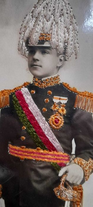 Retrato em sedagravura do Rei D. Manuel II de Portugal