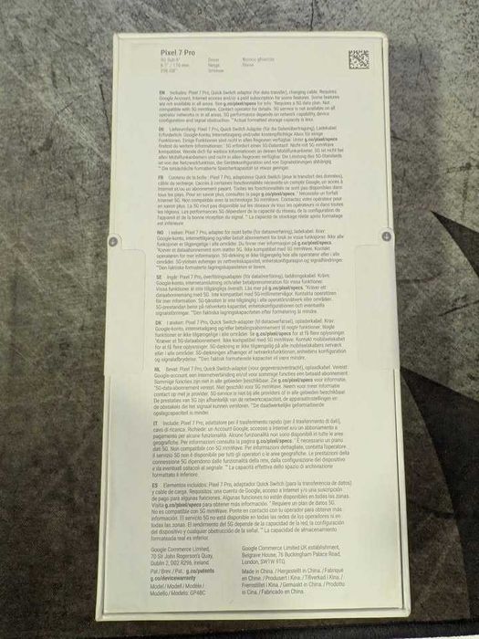 Novo Pixel 7 Pro - 256 GB - Desbloqueado