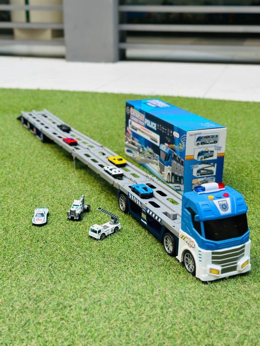 Трейлер-автовоз + великий трек+6 машинок