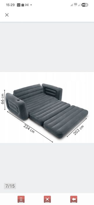 Kanapa dmuchana rozkladana Intex