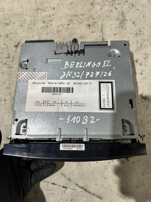 Radio Cd Citroen Berlingo Ii 2008R. 96645132Xt