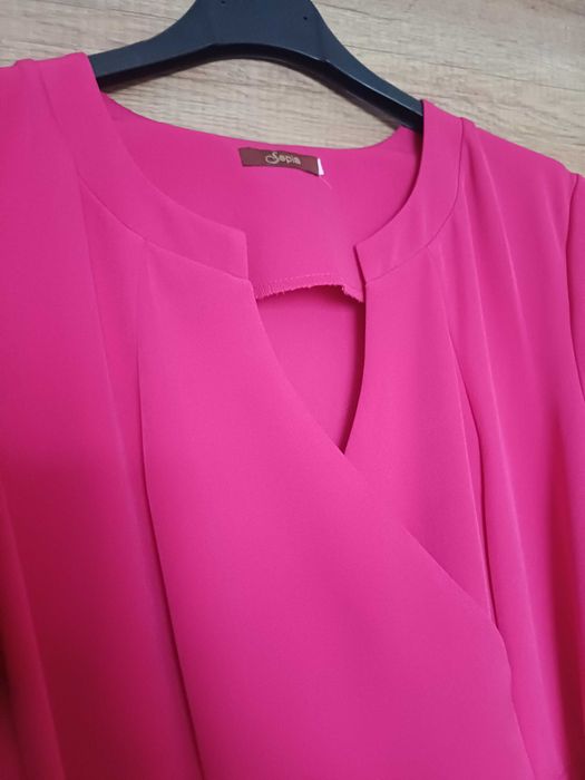Sukienka elegancka rozm 40 ciemny malinowy róż