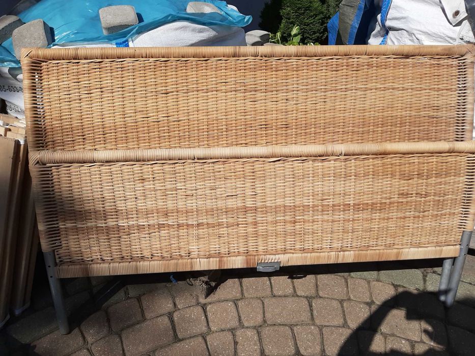 Łóżko ratanowe 140x200 Ikea