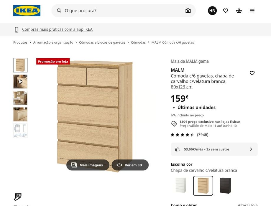 Cómoda Ikea Malm