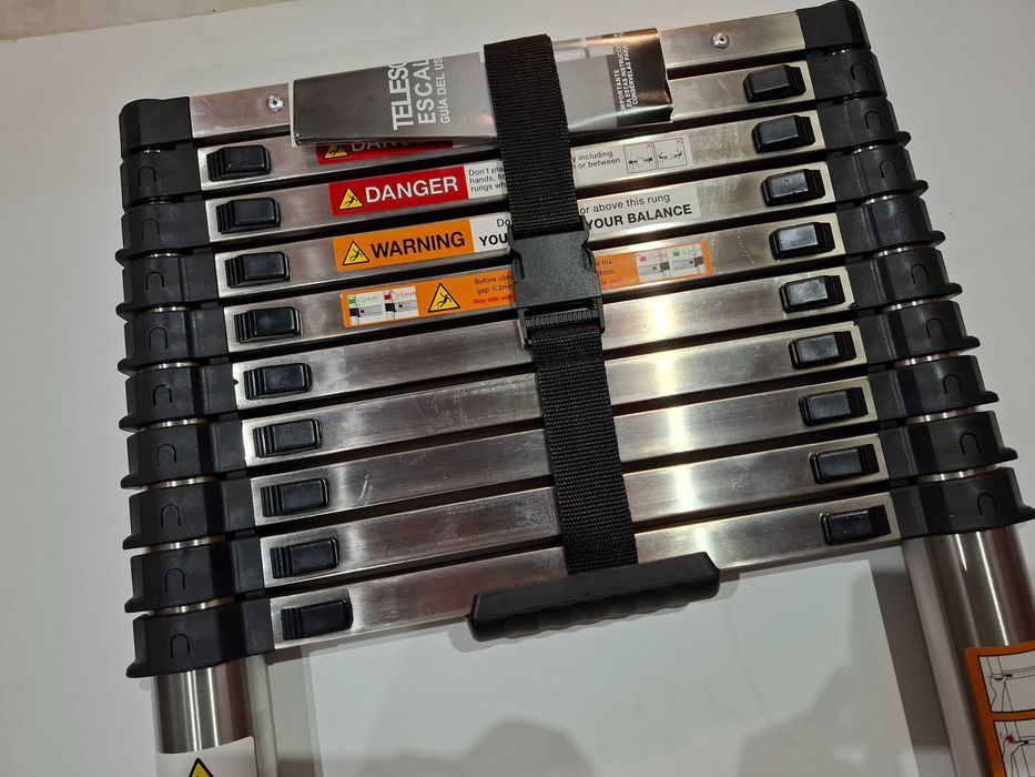 Escada telescópica até 3,2 metros aço inoxidável - NOVA - ENVIO GRÁTIS