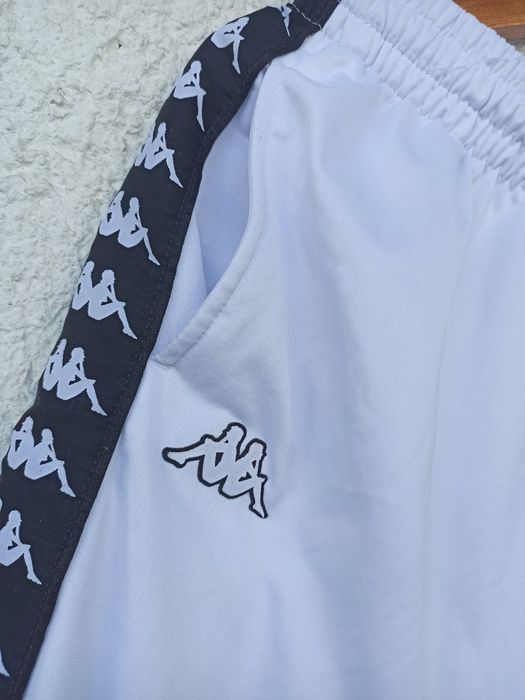 Шорти Kappa чоловічі білі капа з лампасами