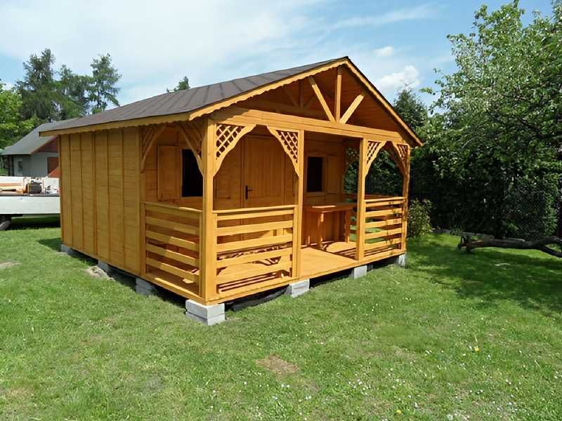 DOMEK JAŚ 4,5x4,5m Impregnowany +Podłoga +Taras Dach 2-spad Producent