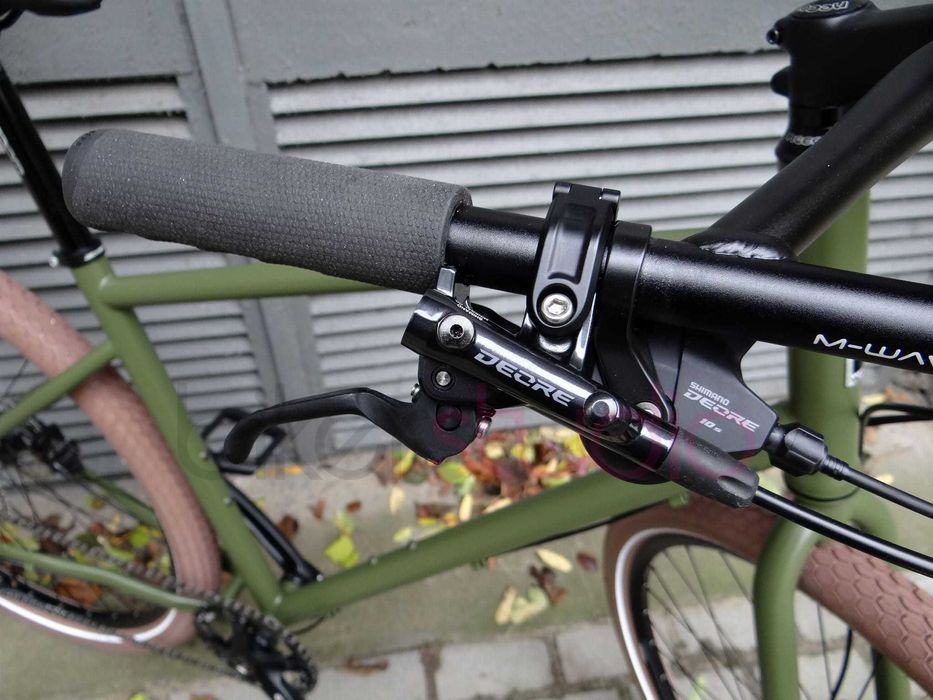 Rower FIXED WARSAW Gravel zielony matowy Double Bar Shimano Deore