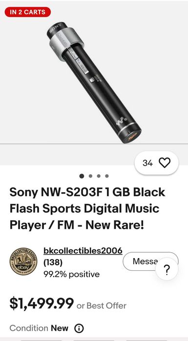 Новий Sony Walkman NW-S202F\Надзвичайно рідкісний\ Колекційний стан\ Чохол