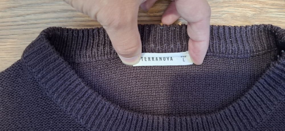Sweter damski L – brązowy, klasyczny, bardzo dobry stan