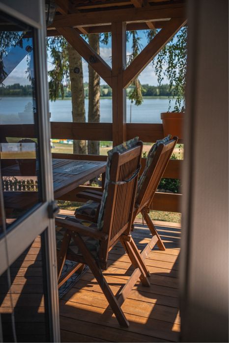 Domek widok na jezioro , Warmia i Mazury prywatny pomost rower wodny