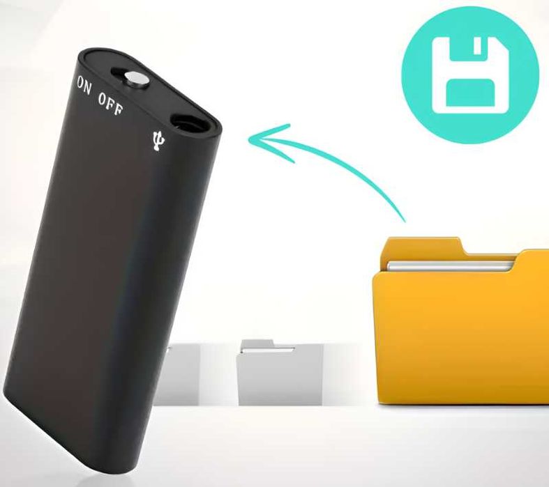 Podsłuch Dyktafon Szpiegowski Mini Nagrywarka Dźwięku NOWY