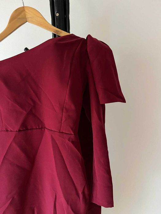 Vestido bordeaux cerimónia