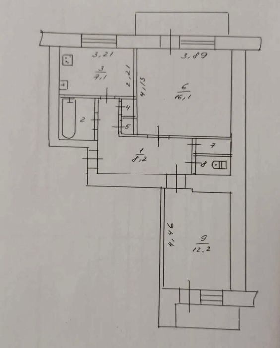 ВІД ВЛАСНИКА!Продаж великогабаритної квартири,2кім,вул Дунайська