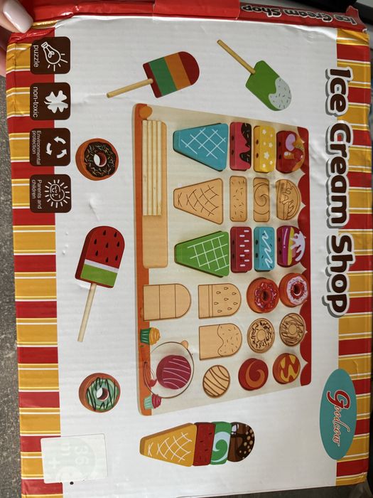 Деревяні пазли, набір морозиво