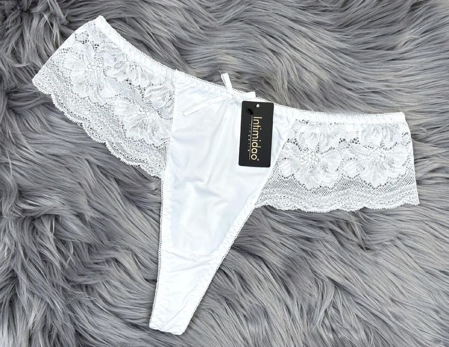 xl 42 stringi majtki koronka intimidao ecru