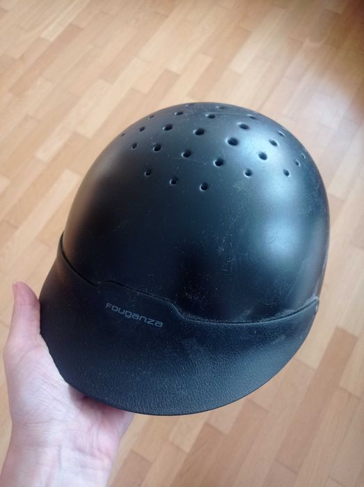 Kask jeździecki Fouganza FH100 S 52–55 cm czarny