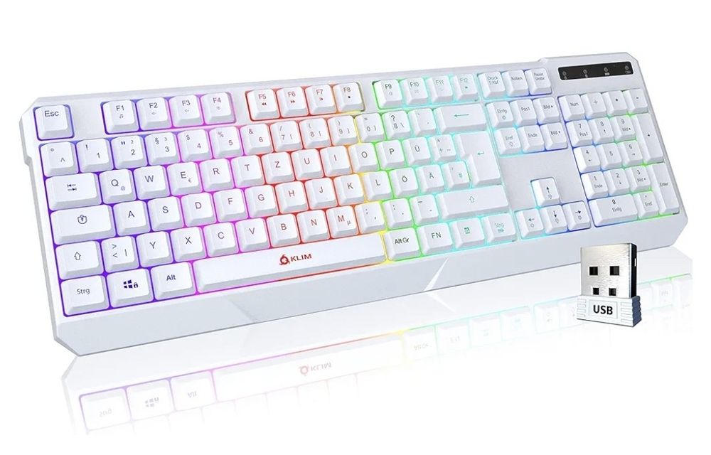 KLIM Chroma Bezprzewodowa klawiatura gamingowa QWERTZ niemiecka