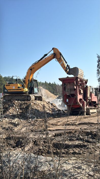 Kruszenie gruzu kamienia wynajem kruszarki kompleksowe usługi
