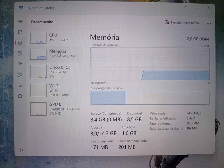 HP Probook i5 8250U + INTEL UHD630 + 12GB RAM + SSD