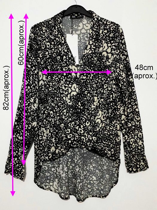 Blusa cruzada padrão animal Zara TRF Tam: M Nova c/etiqueta