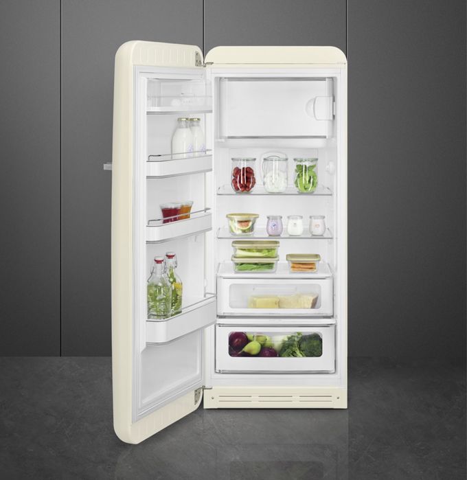 Frigorífico novo SMEG de 1 Porta, Bege, 270 Litros