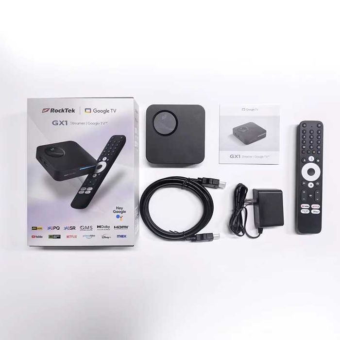 Смарт ТВ приставка RockTek GX1 NETFLIX 4/32 Гб Google TV 12 Smart Box
