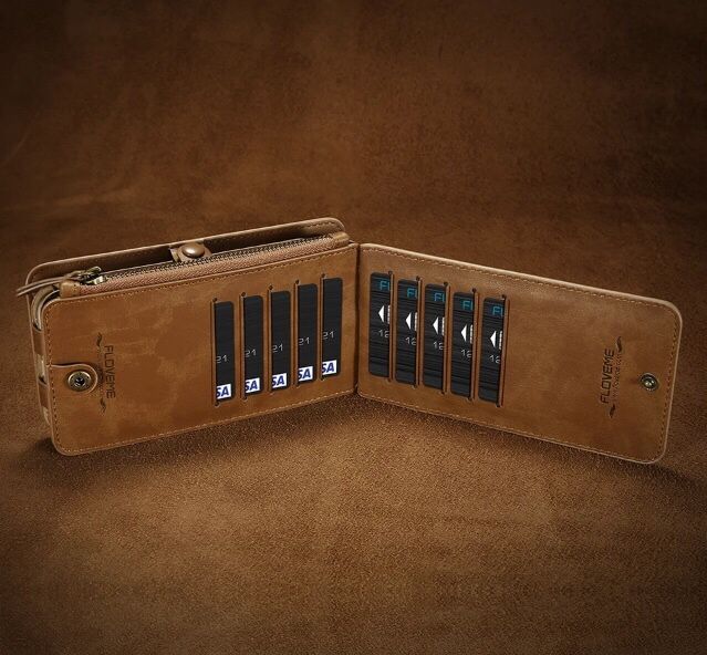 Carteira em couro - Iphone 5, 5S, 5SE