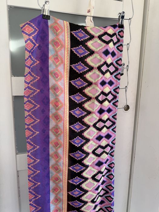 Kolorowy Szal Boho w geometryczne wzory – 200 cm | Stan Bardzo Dobry