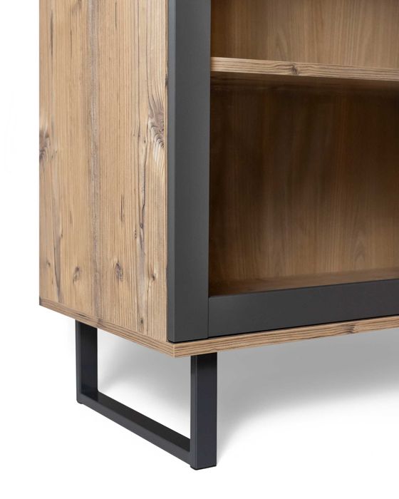 Witryna przeszklona wysoka do salonu 79,5 × 40 × 206,4 cm