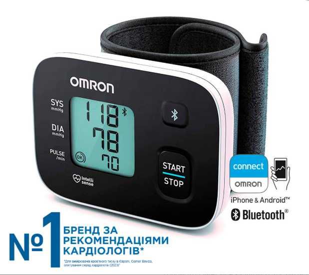 Тонометр Omron RS3 Intelli IT на зап'ястку новий, bluetooth (додаток OMRON CONNECT)