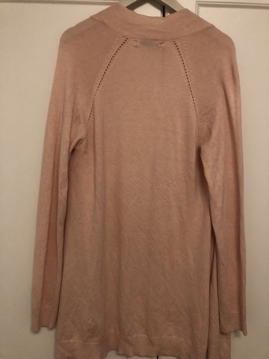 Sweter kardigan Mango S pudrowy róż łososiowy