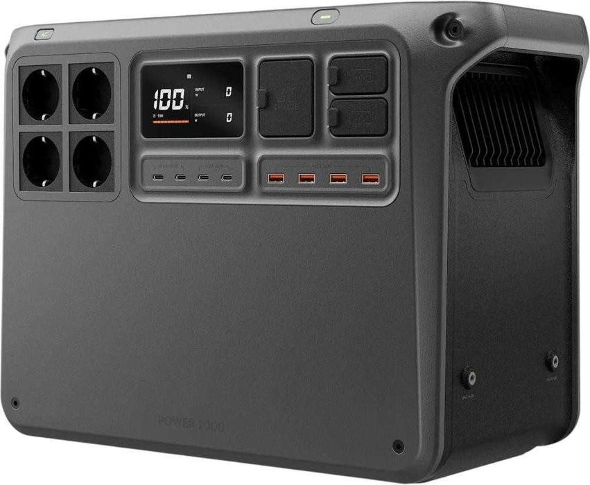 Зарядна станція DJI Power 2000 (2048 Вт·год / 3000 Вт) LFP. Портативна електростанція ДБЖ чиста синусоїда, DYM2000H