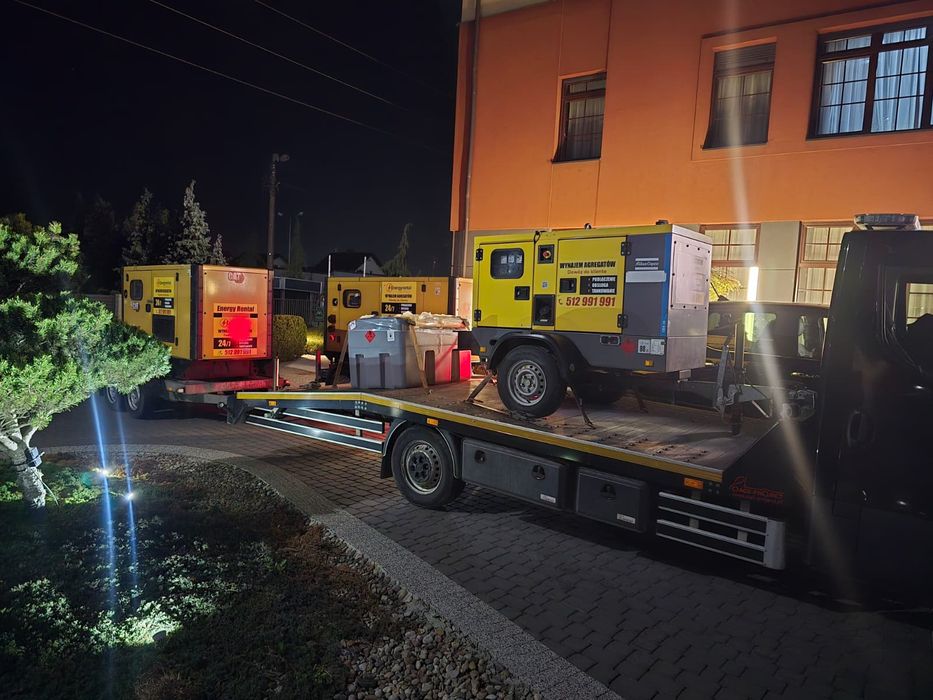 Agregaty prądotwórcze - wynajem z dostawą do klienta 24/7