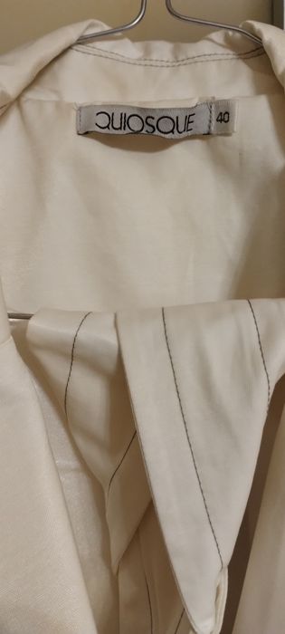 Płaszcz, trencz, prochowiec letni ecru