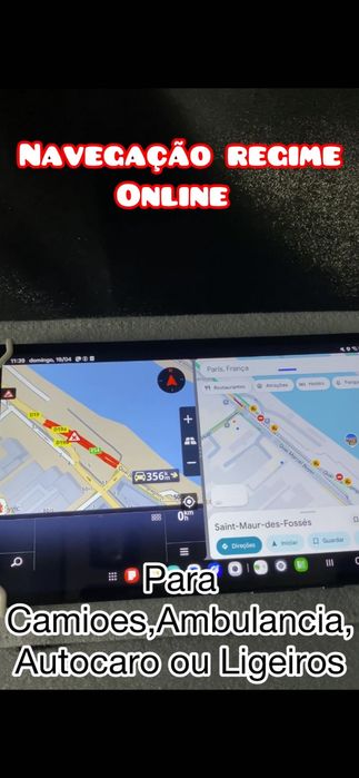 Gps aplicação Navegação para Camioes,Autocaros,Ambulancia