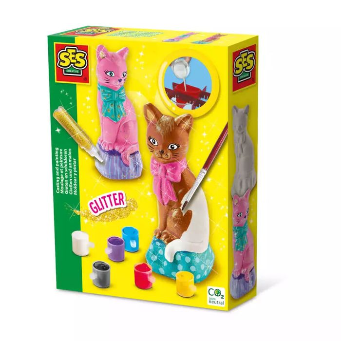 Odlewy gipsowe + farby - Kot. SES Creative. Nowy Produkt