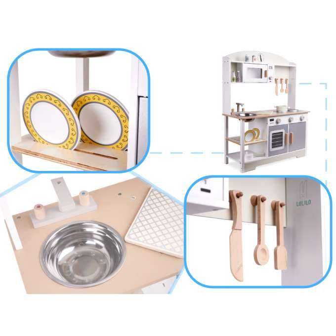 KUCHNIA DREWNIANA dla dzieci MDF lulio kuko + akcesoria