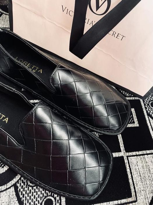 Плетёные балетки лоферы Loretta Trend  (by Bottega Venetta) Intrecciato.