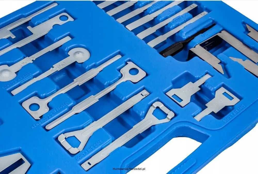 klucze do demontażu radia nawigacji 52-el. duży zestaw klucze do radia