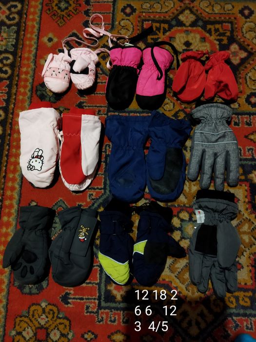 Краги шапки рукавиці непромокаючі манішка шарф різні розміри