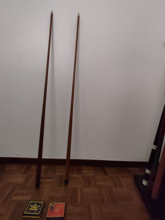 Tacos de snooker e giz