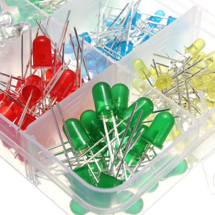 Caixa 300 Unidades Leds Diodos Cores 5 mm / 3 mm