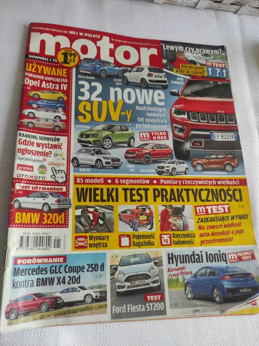 Czasopismo Motor WYSZUKAJ Auto 41/2016 Q5 Fiesta Ioniq Compass Ignis