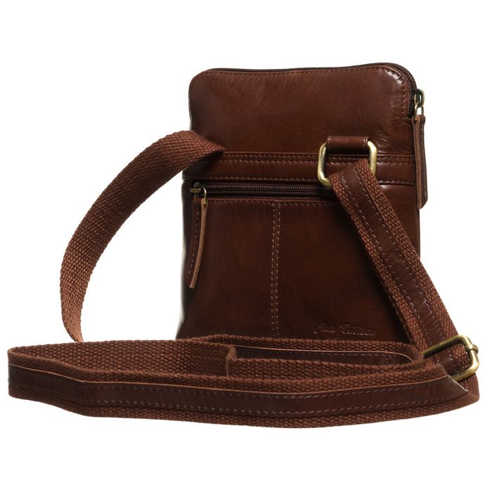 brązowa, praktyczna listonoszka męska ze skóry naturalnej